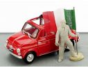 Brumm BMAS150 FIAT 500 Rossa con Garibaldi 150 unità 1:43 Modellino