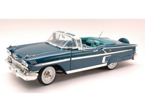 Cararama Motorama MTM73112TC CHEVY IMPALA OPEN 1958 TURQOISE 1:18 Modellino