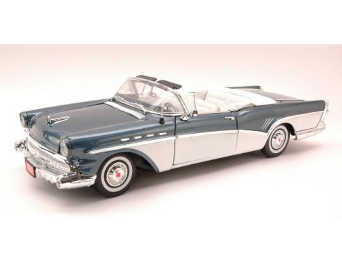 Cararama Motorama MTM73152BW BUICK ROADMASTER 1957 METALLIC BLUE/WHITE 1:18 Scatola rovinata Modellino
