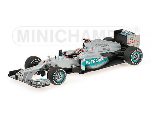 Minichamps PM410120307 MERCEDES M.SCHUMACHER 2012 BELGIAN (300th GP) 1:43 Modellino