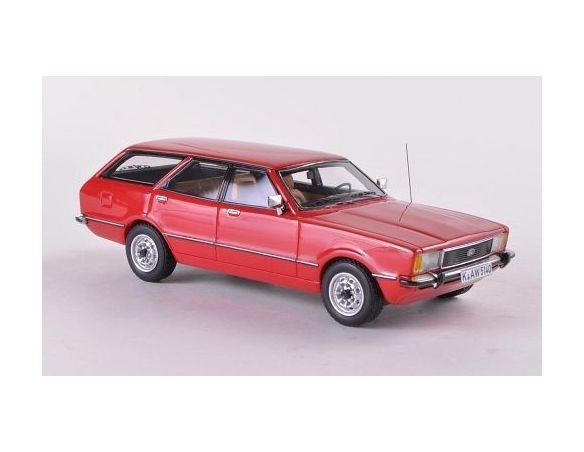 Neo Scale Models NEO45140 FORD TAUNUS TC2 TURNIER GL 1976 RED 1:43 Modellino