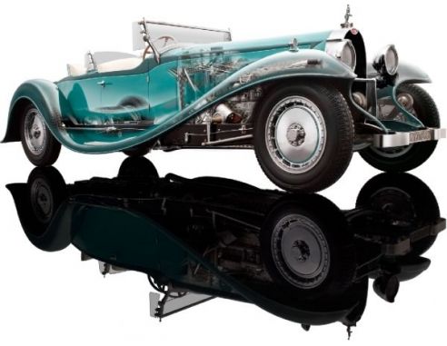 BAUER 1990TZ68 BUGATTI ESDERS ROADSTER 1932 GREEN Modellino