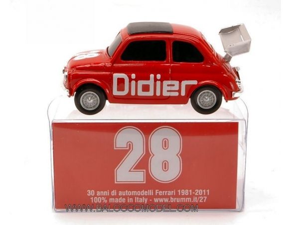 Brumm BMBR012 FIAT 500 DIDIER N.28 1:43 Modellino