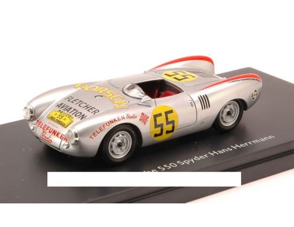 Schuco SH8867 PORSCHE 550 SPYDER N.55 3rd CARRERA PANAMERICANA 1954 H.HERMANN 1:43 Modellino
