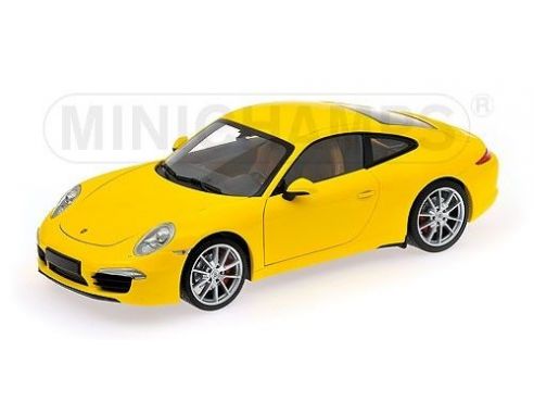 Minichamps PM100061021 PORSCHE 911 CARRERA S 991 2011 YELLOW 1:18 Modellino