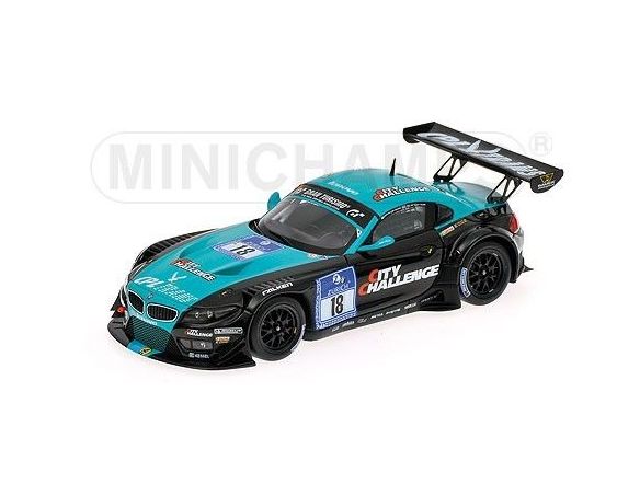 Minichamps PM437122918 BMW Z4 GT3 N.18 NURBURGRING 2012 GORANSSON-KLINGMANN-LAMY-WITTMANN 1:43 Modellino