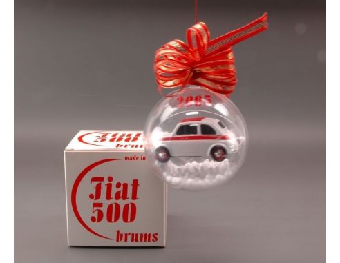 Brumm BMBR02 FIAT 500 IN BOLLA SAPONE NATALIZIA 2005 1:43 Modellino