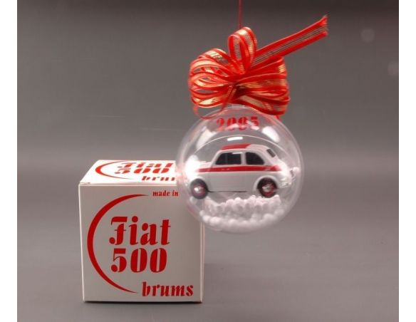 Brumm BMBR02 FIAT 500 IN BOLLA SAPONE NATALIZIA 2005 1:43 Modellino