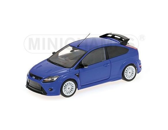 MINICHAMPS 100080007 FORD FOCUS RS 2010 BLUE METALLIC Modellino