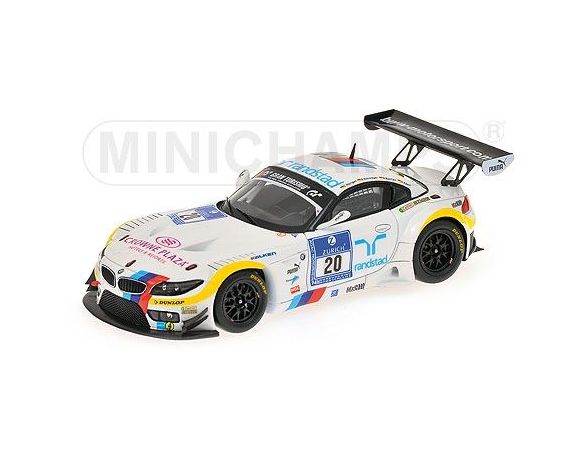 Minichamps PM437122920 BMW Z4 GT3 N.20 NURBURGRING 2012 HURTGEN-SCHWAGER-BASTIAN-ADORF 1:43 Modellino