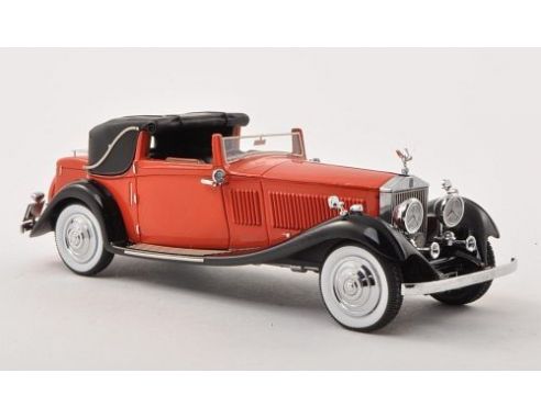 Neo Scale Models NEO45407 ROLLS ROYCE PHANTOM II OWEN SEDANCA COUPE' 1935 RED/BLACK 1:43 Modellino