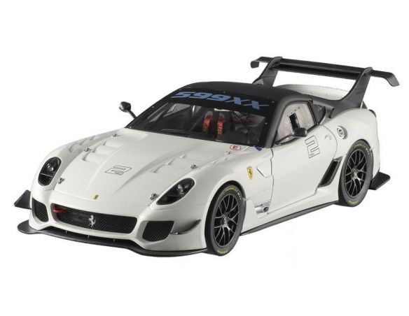 Hot Wheels HWBCJ92 FERRARI 599XX EVO SOLID WHITE 1:18 Modellino