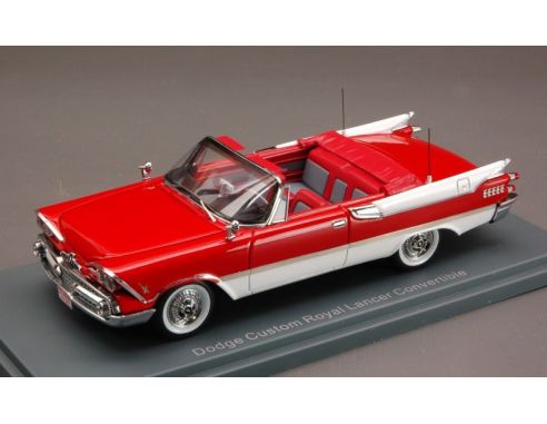 Neo Scale Models NEO44091 DODGE CUSTOM ROYAL LANCER CONVERTIBLE RED 1:43 Modellino