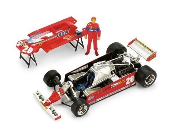 Brumm BMP007 FERRARI 126 CK D.PIRONI 1981 N.28 4th MONACO GP  1:43 Modellino