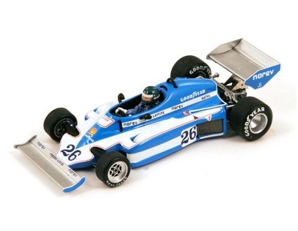 Spark Model S1722 LIGIER JS7 J.LAFFITE 1977 N.26 WINNER SWEDEN GP 1:43 Modellino