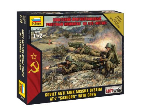 Zvezda Z7413 SOVIET ANTI TANK MISSILE LAUNCHER METIS KIT 1:72 Modellino