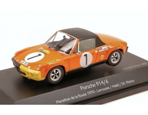 Schuco SH3708 PORSCHE 914/6 N.1WINNER MARATHON DE LA ROUTE 1970 LARROUSSE-HALDI-MARKO Modellino