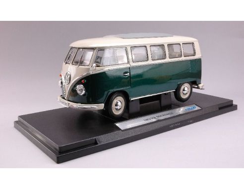 Welly WE1759 VW BUS 1962 GREEN/WHITE 1:18 Modellino
