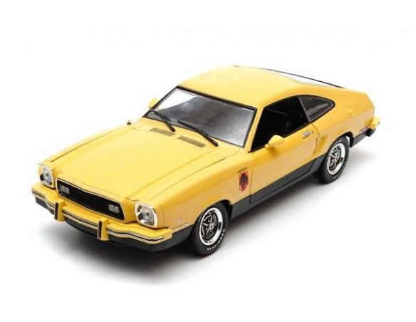 Greenlight GREEN12889 FORD MUSTANG II STALLION 1976 YELLOW/BLACK 1:18 Modellino