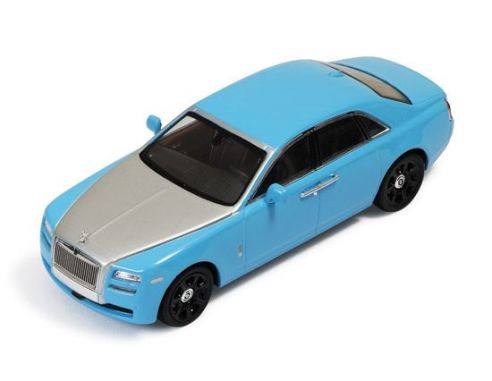 Ixo model MOC168P ROLLS ROYCE GHOST 2010 LIGHT BLUE/SILVER 1:43 Modellino