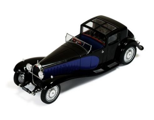 Ixo model MUS053 BUGATTI TYPE 41 ROYALE 1928 BLACK/BLUE 1:43 Modellino