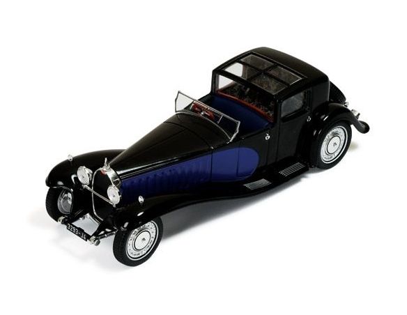 Ixo model MUS053 BUGATTI TYPE 41 ROYALE 1928 BLACK/BLUE 1:43 Modellino