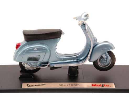 Maisto MI4333 VESPA 50L 1966 LIGHT BLUE METALLIC 1:18 Modellino