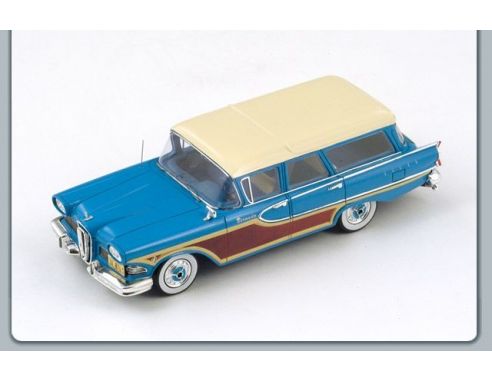 Spark Model S2963 EDSEL STATION WAGON 4 DOORS 1958 TOURQOUISE/CREAM/WOOD 1:43 Modellino
