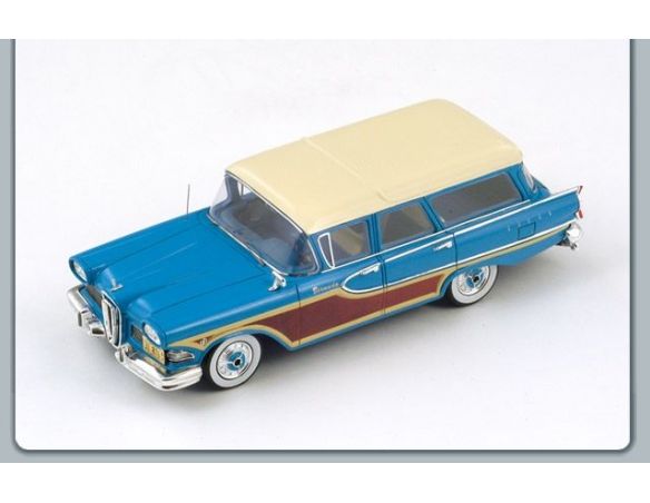 Spark Model S2963 EDSEL STATION WAGON 4 DOORS 1958 TOURQOUISE/CREAM/WOOD 1:43 Modellino