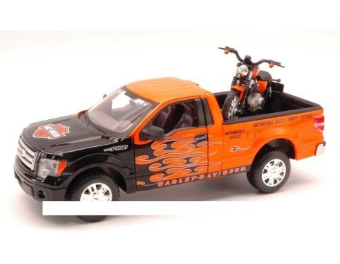 Maisto MI32182 FORD F-150 STX  H.DAVIDSON 1:27 W/2007 XL 1200N NIGHTSTER 1:24 Modellino
