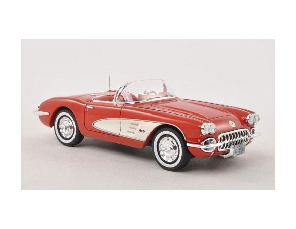 Neo Scale Models NEO45995 CHEVROLET CORVETTE C1 RED/WHITE 1:43 Modellino