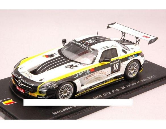 Spark Model SB041 MERCEDES SLS GT3 N.18 24H SPA 2013 HUMMEL-JANS-JAGER-CHRISTODOULOU 1:43 Modellino