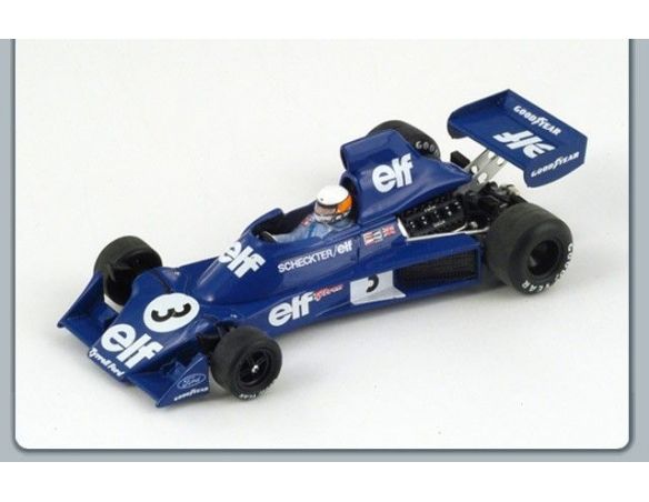 Spark Model S1645 TYRRELL 007 J.SCHECKTER 1975 N.3 2nd BELGIUM GP 1:43 Modellino