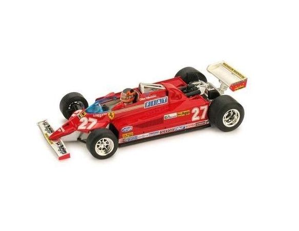 Brumm BM0367CH FERRARI 126 CK G.VILLENEUVE 1981 N.27 WINNER MONTECARLO GP W/PILOTE 1:43 Modellino