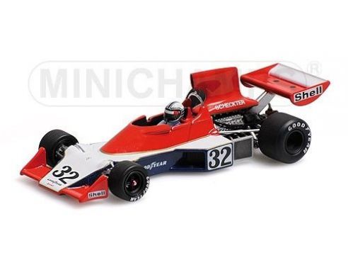 Minichamps PM400750032 TYRRELL FORD IAN SCHECKTER 1975 N.32 RETIRED (ACCIDENT) S.AFRICA GP 1:43 Modellino
