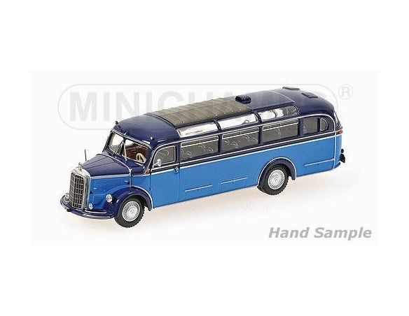 Minichamps PM439360011 MERCEDES O 3500 BUS 1950 LIGHT BLUE & DARK BLUE 1:43 Modellino