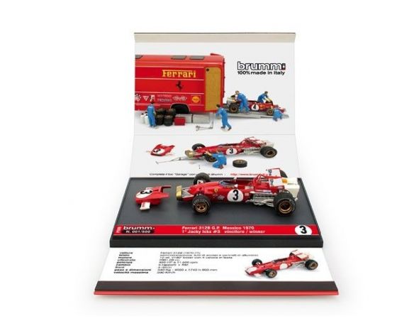 Brumm BMP009 FERRARI 312B J.ICKX 1970 N.3 WINNER MEXICO GP 1:43 Modellino