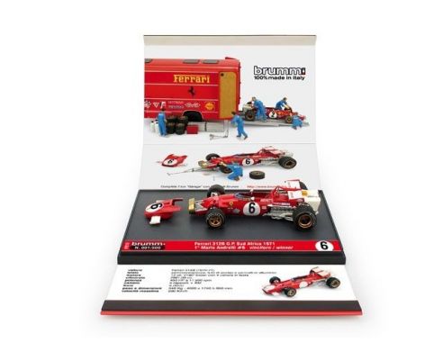 Brumm BMP010 FERRARI 312B M.ANDRETTI 1970 N.6 WINNER SUD AFRICA GP 1:43 Modellino