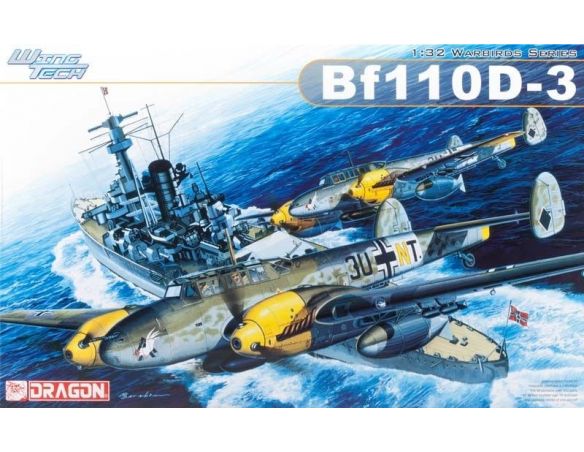 Dragon D3206 BF 110D - 3 WING TECH KIT 1:32 Modellino