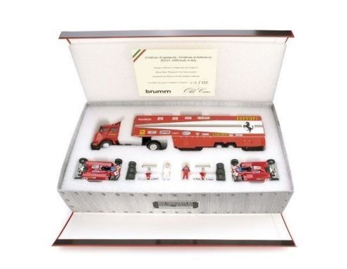 Brumm BMRTS01GV RACE TRANSPORTER SET MONACO 1981 1:43 Formula 1 Modellino