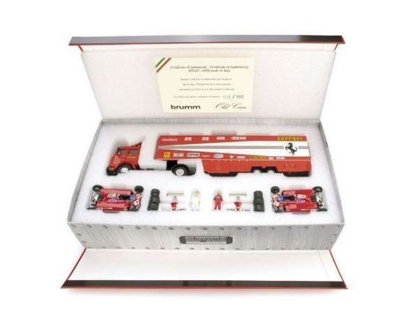 Brumm BMRTS01GV RACE TRANSPORTER SET MONACO 1981 1:43 Formula 1 Modellino