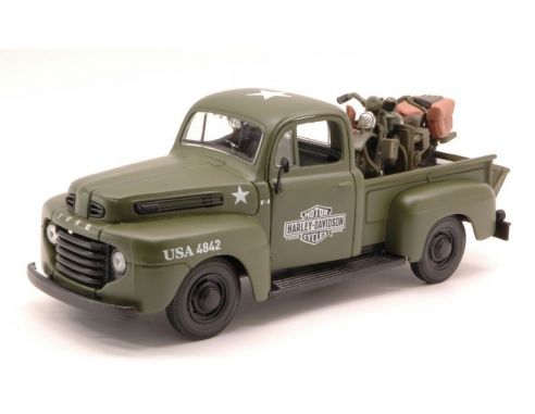 Maisto MI32185 FORD F-1 PICK UP 1948 + HARLEY DAVIDSON 1:24 Modellino