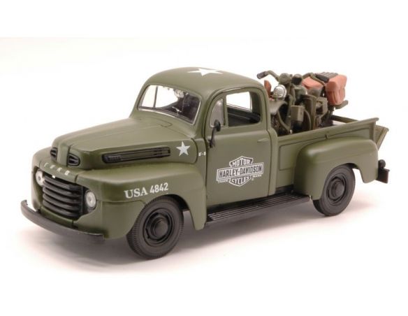 Maisto MI32185 FORD F-1 PICK UP 1948 + HARLEY DAVIDSON 1:24 Modellino