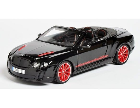 Bburago BU11035BK BENTLEY CONTINENTAL SUPERSPORT CONVERTIBLE ISR 2010 BLACK 1:18 Modellino