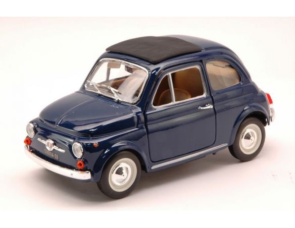 Bburago BU22098BL FIAT 500 F 1965 BLUE 1:24 Modellino