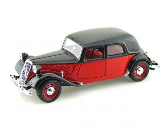 BBURAGO BU22017RBK CITROEN 15 CV TA 1938 RED/BLACK 1:24 Modellino