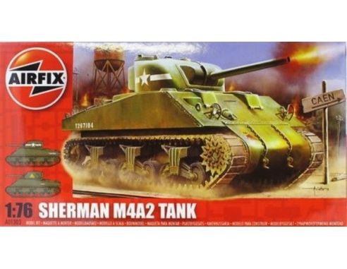AIRFIX A01303 SHERMAN M4A2 TANK Kit militari 1:76 Modellino