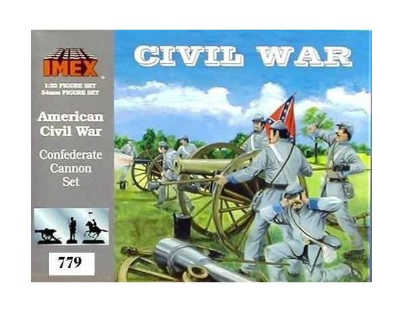 IMEX 779 American Civil War Confederate Cannon Set 1:32 kit personaggi militari                                         Modellin