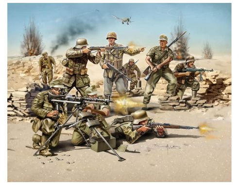 Revell 02513 German Infantry Africa Corps WWII 1:72 kit Modellino