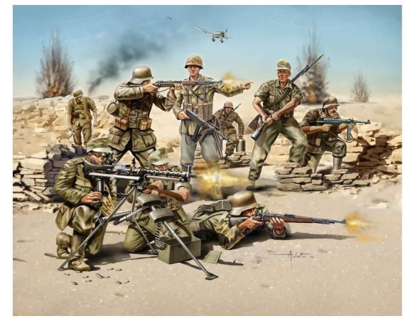 Revell 02513 German Infantry Africa Corps WWII 1:72 kit Modellino